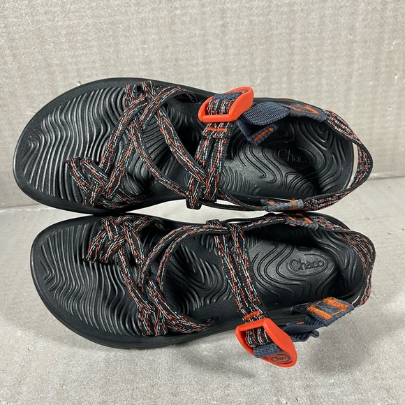 Chaco Women's ZX/2 Classic Navy/Orange/Light Blue Sandals Size 8 - Picture 7 of 11
